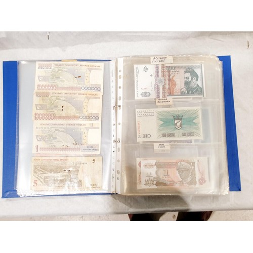 60 - A folder of world bank notes. UK shipping £14.