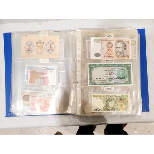 60 - A folder of world bank notes. UK shipping £14.