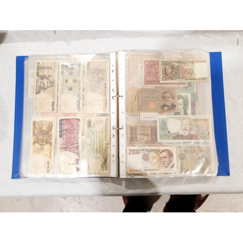 60 - A folder of world bank notes. UK shipping £14.