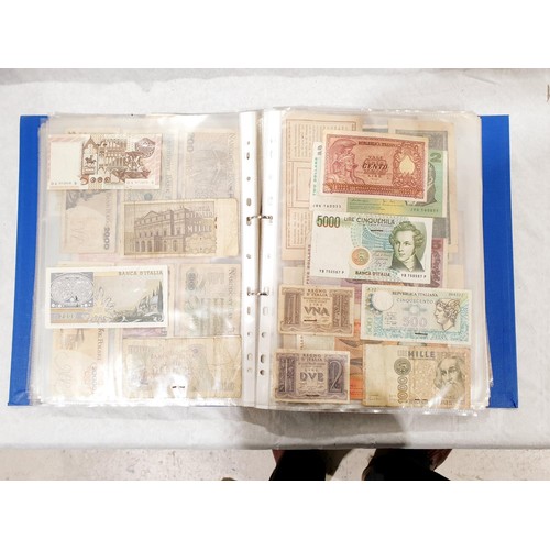 60 - A folder of world bank notes. UK shipping £14.