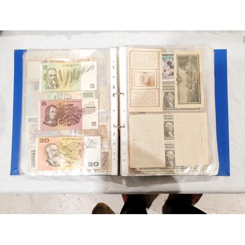 60 - A folder of world bank notes. UK shipping £14.