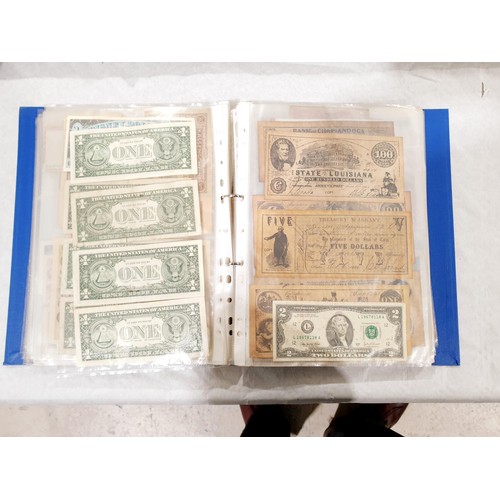 60 - A folder of world bank notes. UK shipping £14.