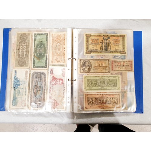 60 - A folder of world bank notes. UK shipping £14.