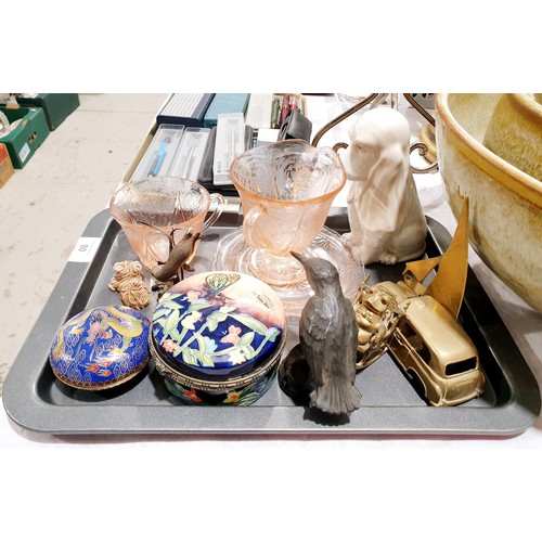 80 - A tray of assorted including Old Tupton Ware. No shipping. Arrange collection or your own packer and... 