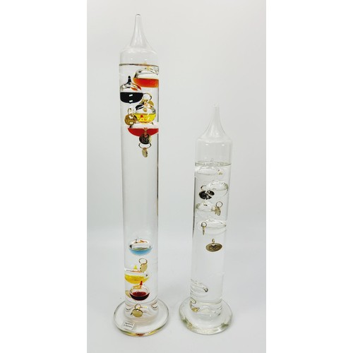 227 - Two Galileo thermometers, the tallest 34cm. No Shipping. Arrange collection or your own packer and s... 