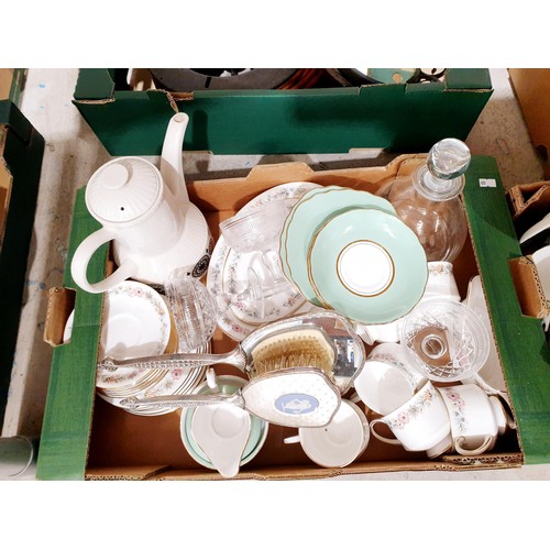 119 - Two boxes of ceramics, glass and assorted. No shipping. Arrange collection or your own packer and sh... 