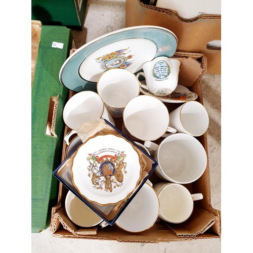 119 - Two boxes of ceramics, glass and assorted. No shipping. Arrange collection or your own packer and sh... 