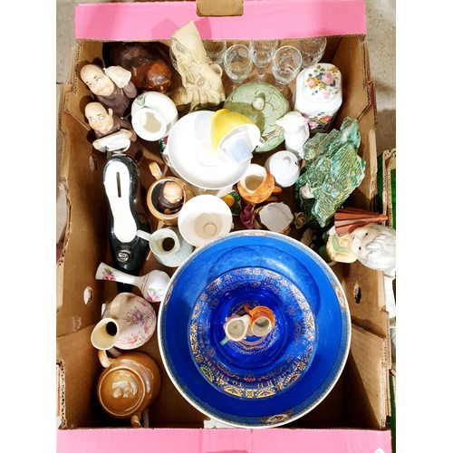 120 - Two boxes of glass, china and assorted. No shipping. Arrange collection or your own packer and shipp... 