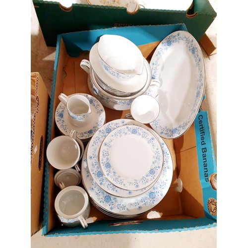 121 - Four boxes of glass, china and assorted. No shipping. Arrange collection or your own packer and ship... 