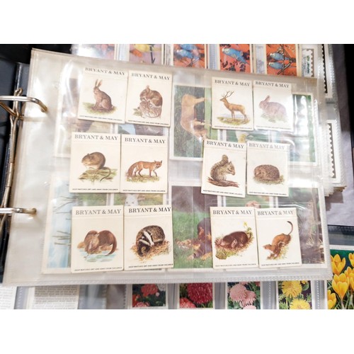 136 - Three folders of nature and wild life cigarette cards. UK shipping £14.