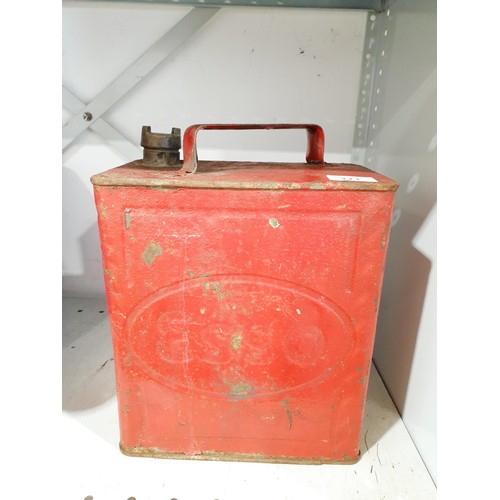 171 - A vintage Esso petrol can. No shipping. Arrange collection or your own packer and shipper, please. E... 