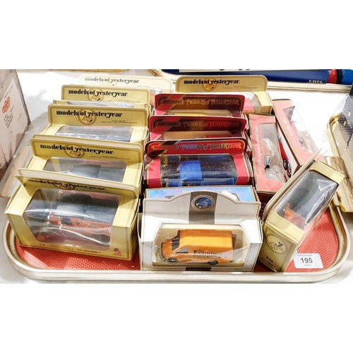 195 - A selection of boxed model vehicles including Models of Yesteryear. UK shipping £14.