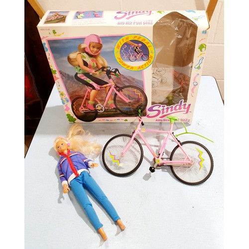 209 - Boxed Sindy toys including a bike, a horse and a sports car. UK shipping £14.