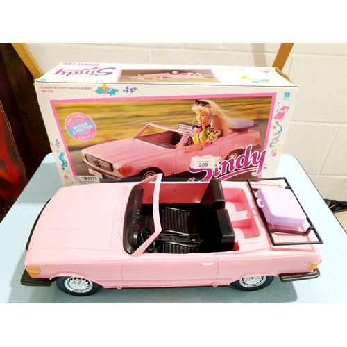 209 - Boxed Sindy toys including a bike, a horse and a sports car. UK shipping £14.