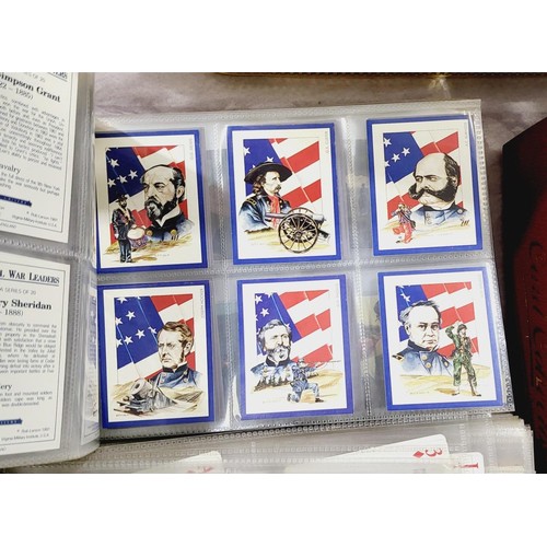 130 - A folder of military cigarette and tea cards including uniforms of the Third Reich. UK shipping £14.