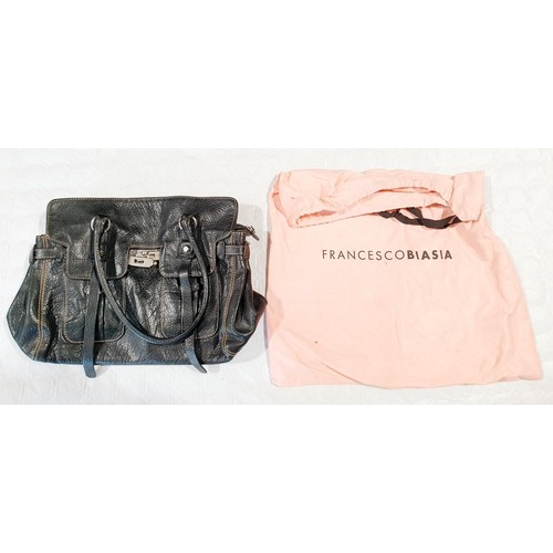 38 - A Barbour wax bag together with a Francesco Biasia bag. UK shipping £14.