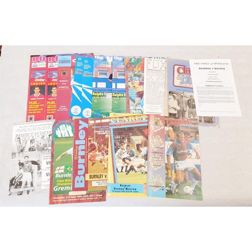 118 - A selection of vintage Burnley FC programmes including European Cup, European Fairs Cup together wit... 