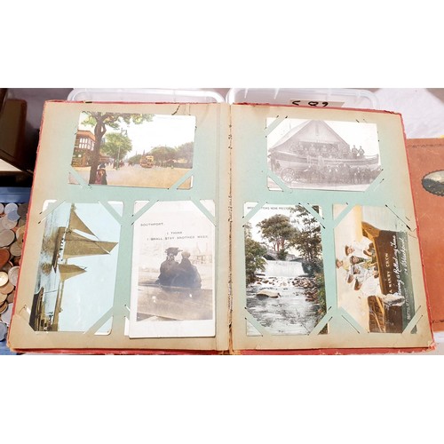 119 - Two albums of antique and later postcards, greetings cards and loose postcards. UK shipping £14.