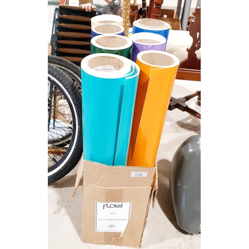 133A - Seven rolls of sign vinyl. No shipping. Arrange collection or your own packer and shipper, please. E... 