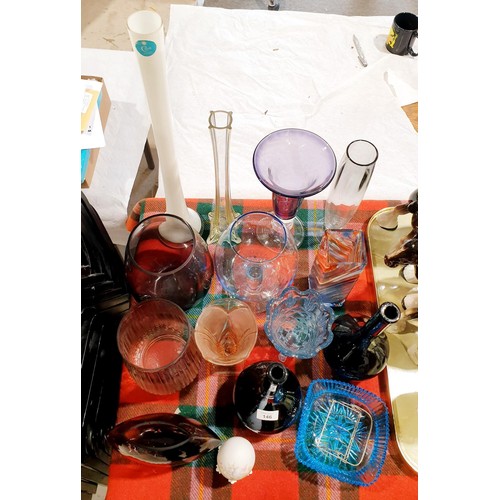 146 - A selection of glassware, the tallest 60cm. No shipping. Arrange collection or your own packer and s... 