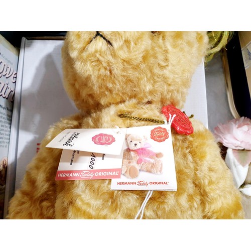 190 - A boxed limited edition Hermann articulated teddy bear, length 43cm. UK shipping £14.