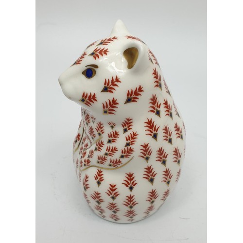 230 - A Royal Crown Derby paper weight (second) in the form of a hamster, height 11cm. Cretonne