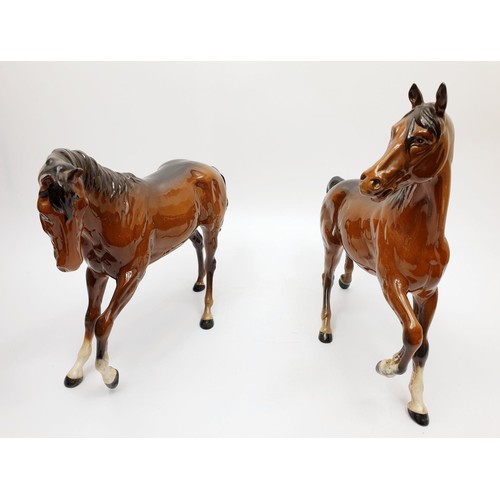 232 - Two Beswick model horses, the tallest 22cm. No shipping. Arrange collection or your own packer and s... 