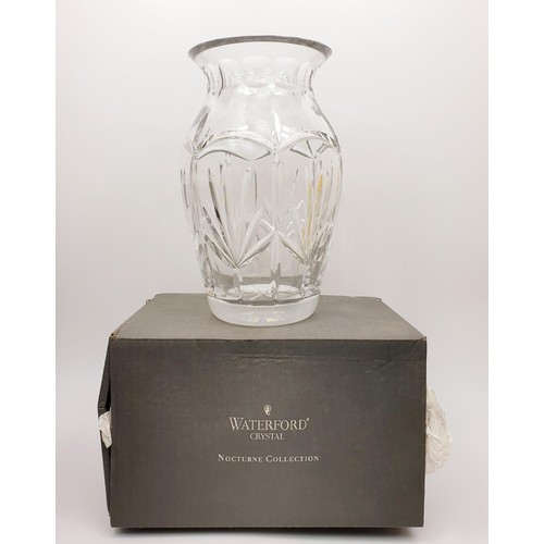 235 - A boxed Waterford Crystal vase, height 25cm. No shipping. Arrange collection or your own packer and ... 