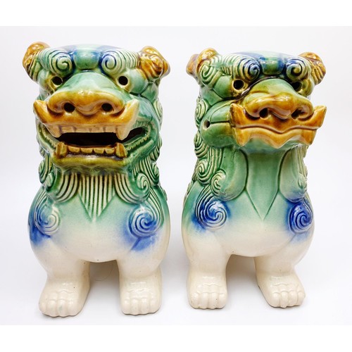 236 - A pair of ceramic Dogs of Fo, height 25cm. No shipping. Arrange collection or your own packer and sh... 