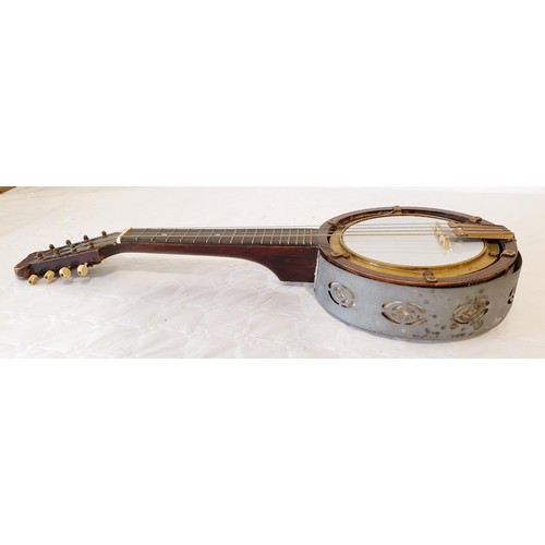 211 - A vintage banjo. No shipping. Arrange collection or your own packer and shipper, please. Electricals... 