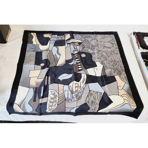 284 - Five Picasso silk scarves. UK shipping £14.