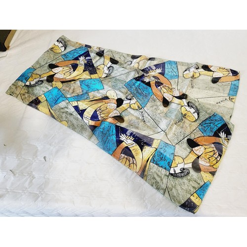 284 - Five Picasso silk scarves. UK shipping £14.