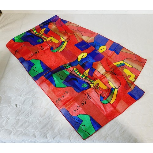 284 - Five Picasso silk scarves. UK shipping £14.