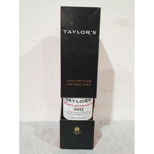 3 - A 750ml Taylor's Late Bottled Vintage Port 2013 in box. No shipping. Arrange collection or your own ... 