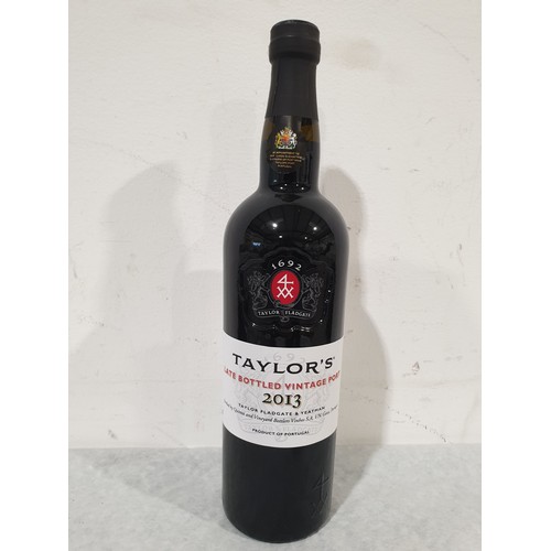 3 - A 750ml Taylor's Late Bottled Vintage Port 2013 in box. No shipping. Arrange collection or your own ... 