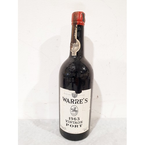 8 - A 750ml bottle of Warre's Vintage Port 1963. No shipping. Arrange collection or your own packer and ... 