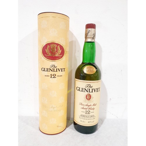 10 - A 70cl bottle of 12 years aged The Glenlivet pure single malt Scotch whisky from 1995. No shipping. ... 