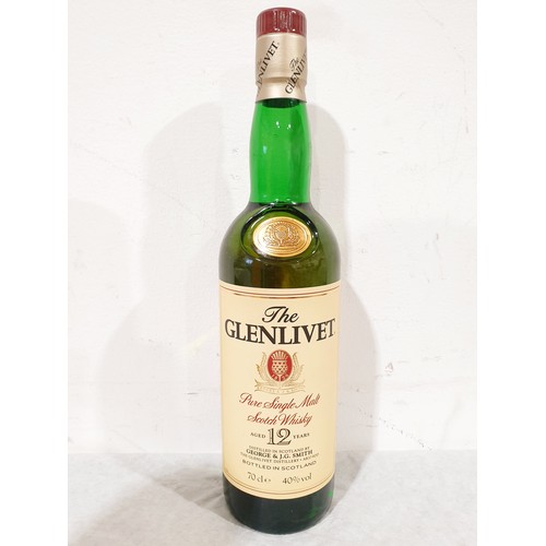 10 - A 70cl bottle of 12 years aged The Glenlivet pure single malt scotch whisky from 1995. No shipping. ... 