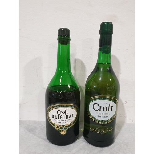 11 - A 750ml bottles of Croft Original Sherry, and a  Croft fine pale cream sherry (opened). No shipping.... 