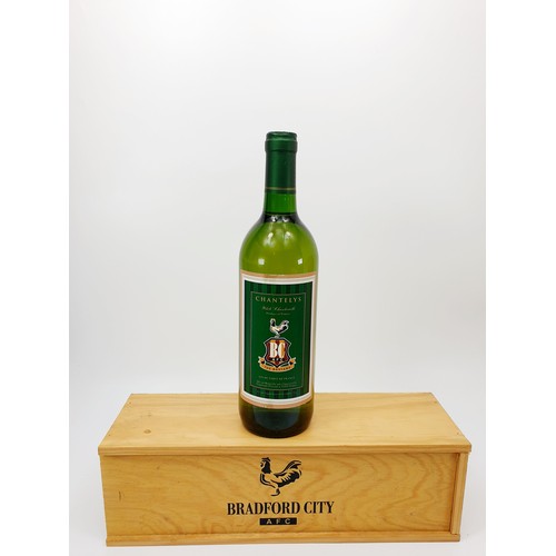 25 - A 75cl bottle of Chantelys white Chantecaille wine labelled for Bradford City AFC and in a Bradford ... 