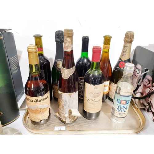 35 - Eight bottles of assorted wines including Moet & Chandon Premiere Cuvee & Stowells Ruby Cabernet Zin... 