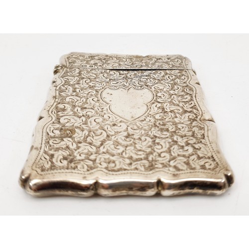 49 - A hallmarked silver calling card case, length 9.5cm, A/F, weight 51g, Birmingham 1906. UK shipping £... 