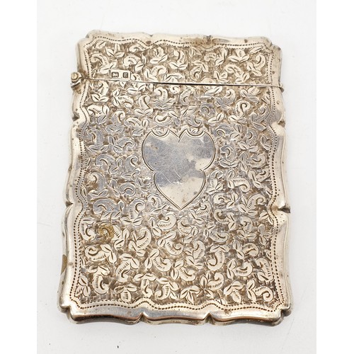 49 - A hallmarked silver calling card case, length 9.5cm, A/F, weight 51g, Birmingham 1906. UK shipping £... 