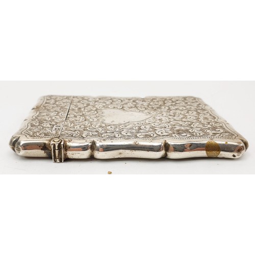 49 - A hallmarked silver calling card case, length 9.5cm, A/F, weight 51g, Birmingham 1906. UK shipping £... 