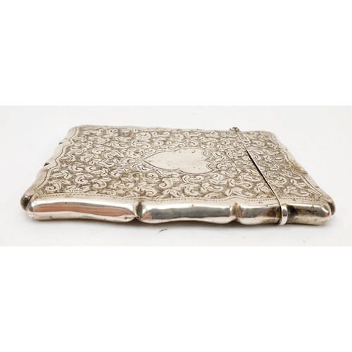 49 - A hallmarked silver calling card case, length 9.5cm, A/F, weight 51g, Birmingham 1906. UK shipping £... 