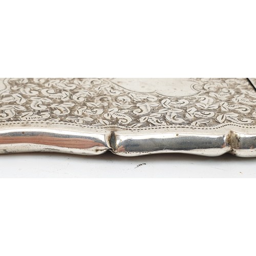 49 - A hallmarked silver calling card case, length 9.5cm, A/F, weight 51g, Birmingham 1906. UK shipping £... 