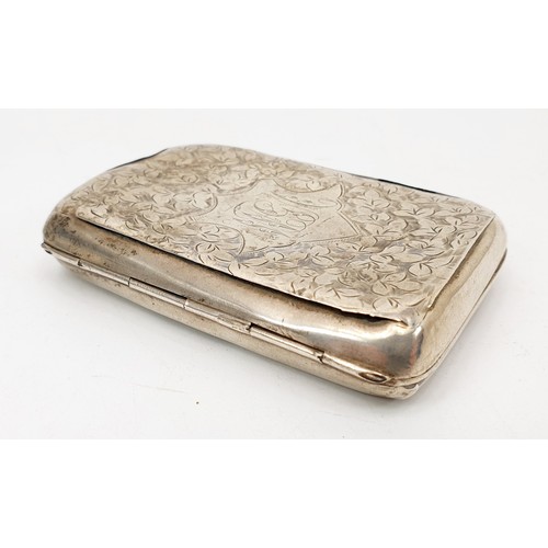 50 - A hallmarked silver cigarette case, A/F, length 8.5cm together with a large hallmarked silver vesta ... 