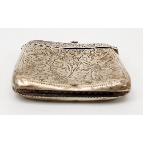 50 - A hallmarked silver cigarette case, A/F, length 8.5cm together with a large hallmarked silver vesta ... 