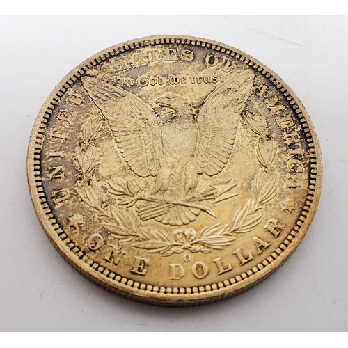 70 - An 1884 Morgan silver dollar. UK shipping £14.