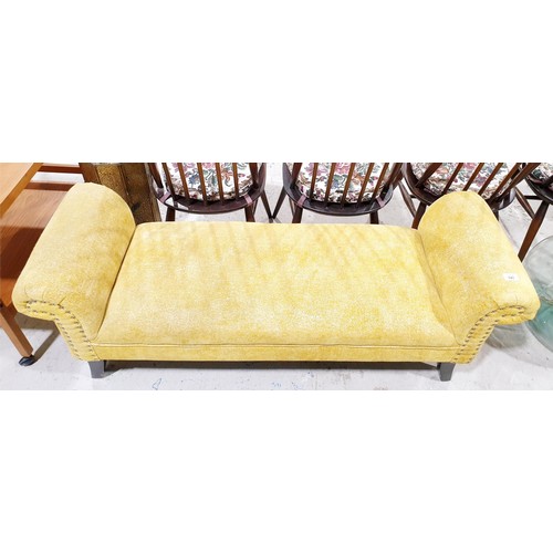 205 - An upholstered window seat, width 136cm. No shipping. Arrange collection or your own packer and ship... 